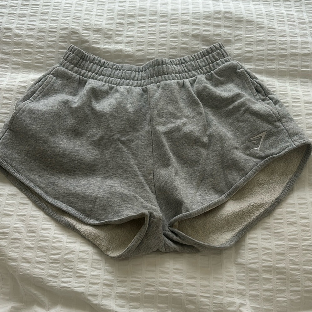 Gymshark, women’s sweat short, grey, size S, worn once